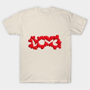 love shaped by hearts T-Shirt